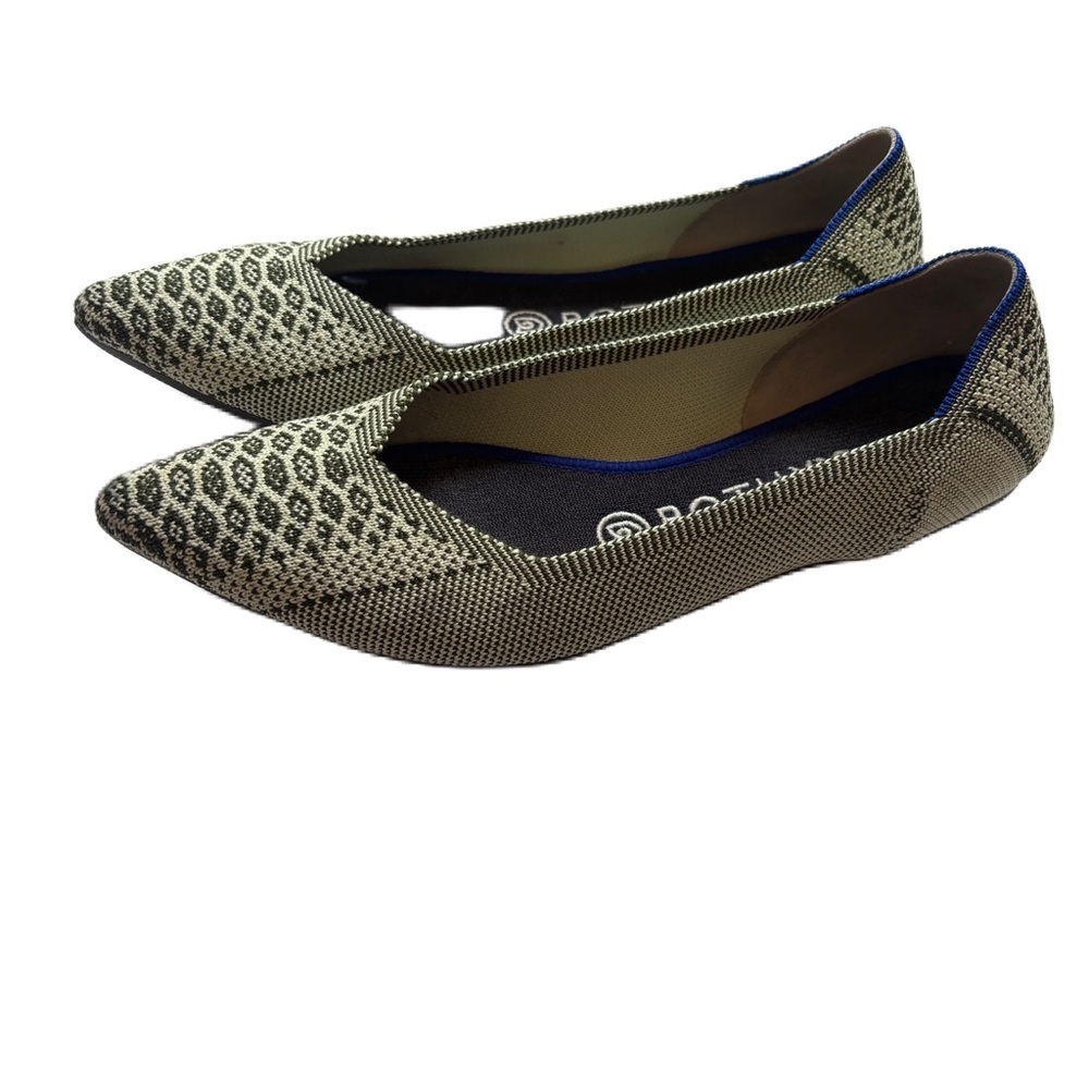 Rothy’s Pistachio Python Pointed Toe Flat Rare Re… - image 3